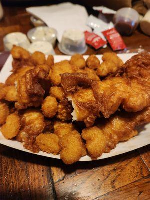 2 piece fish and popcorn shrimp.