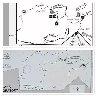 Lower map shows the detour route.