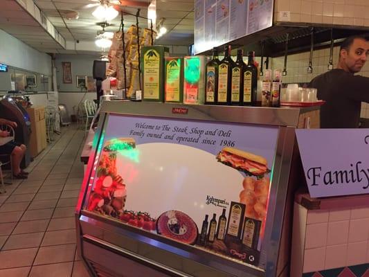 Front counter of the Steak Shop