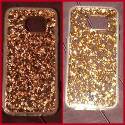 Rose Gold Karat phone case with and without flash ... Absolutely gorgeous!