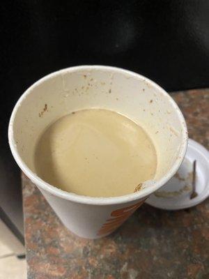 Ordered a medium Pumpkin Spice Latte, opened the cup and it was literally half full. They are cheating customers!!