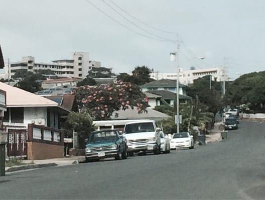 Leahi Hospital in da distance