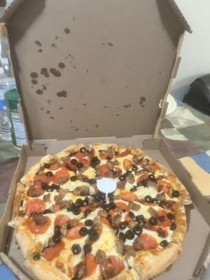 14" Large Create Your Own Pizza pepperoni sausage olives