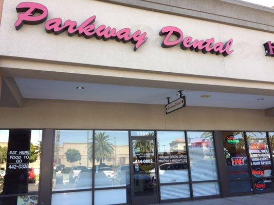 Parkway Dental. Look for the sign!