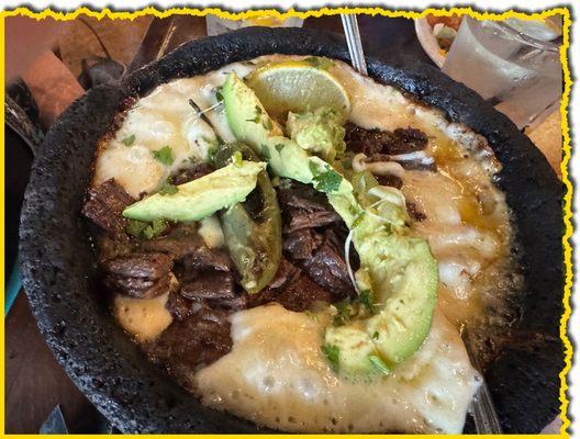 Queso Flameado con Fajitas