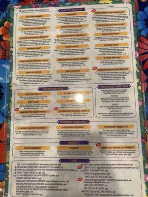 Extensive menu