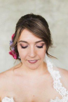 Bridal hair and makeup for this beauty!