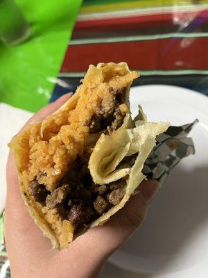 Steak burrito