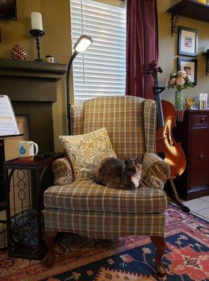 Love our newly reupholstered chair!! Thanks, Rick.