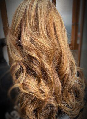 Copper & blonde highlights