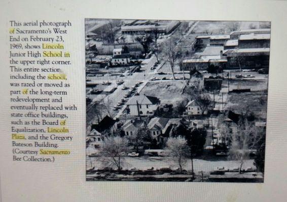 Aerial view of Lincoln School in 1969