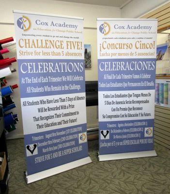 Banner Stands - english & spanish