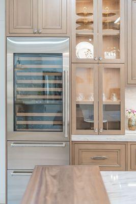 Wine refrigerator in our main kitchen display