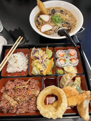 Beef Bento and Tempura Udon