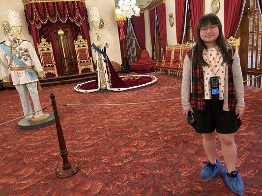 Granddaughter Sachi fronting Queen Kapiolani & King Kalākaua coronation formal clothing