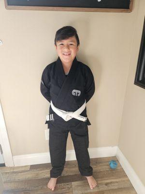 New back Gi added to his collection.