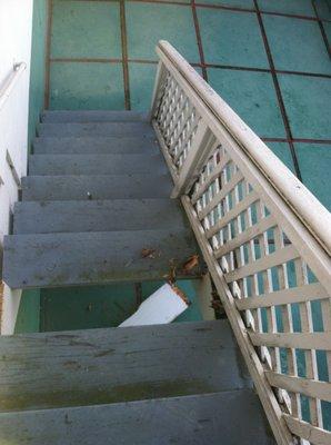 rotted wood stairs