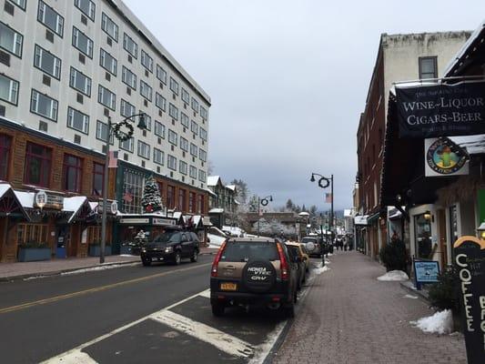 Outside the lake placid location