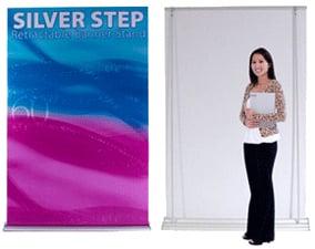 Retractable banner stands, 3', 4' 5' wide.