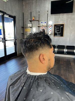 Mid to high skin fade  Cut by David  IG: vufades Text for appointment: (619) 642-8550