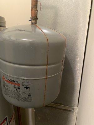 Expansion tank leaking 1 year after installation.