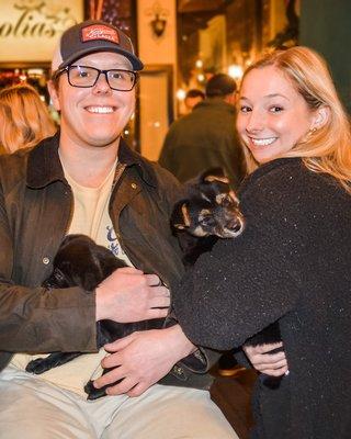 Customers at our Puppy Love event with Athens Area Humane Society