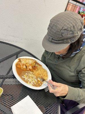 Enchilada tamale plate