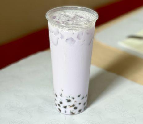 Taro milk tea with boba