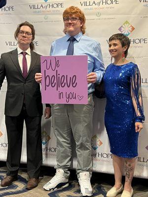 The 2024 Gala keynote speaker and his parents