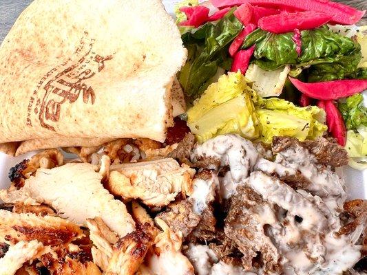 Shwarma platter chicken & beef