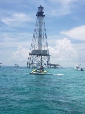 Jet ski tours at Alligator Reef Light House!