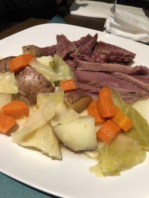 Chef Ambio's Corned Beef and Cabbage St. Patty's Day Special - $12.95