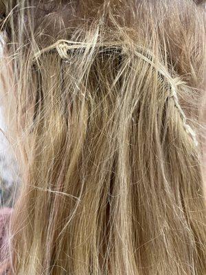 weft falling out/hair damage