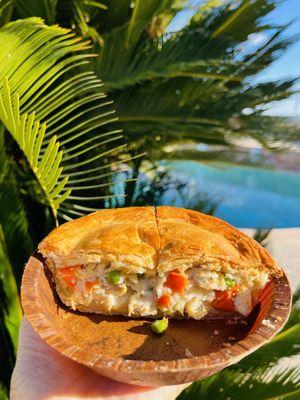 Sliced chicken pot pie with clean ingredients ($15.95) - very hearty, delicious, nutritrious