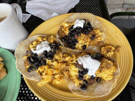 Three Amigos Breakfast Tacos