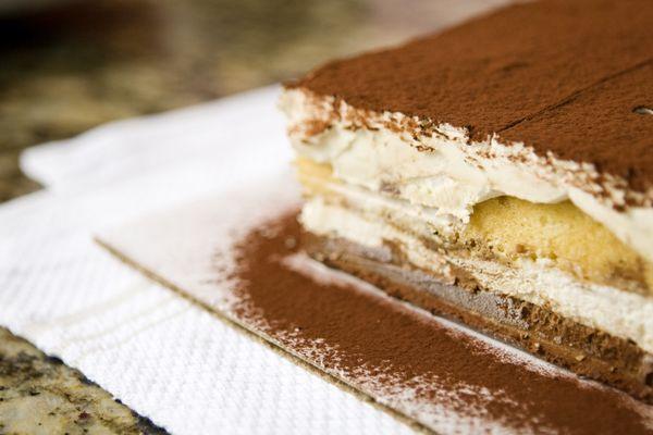 Gluten-Free Tiramisu. This version of our Tiramisu is a special order and come in a 1/2 sheet able to serve at least 25