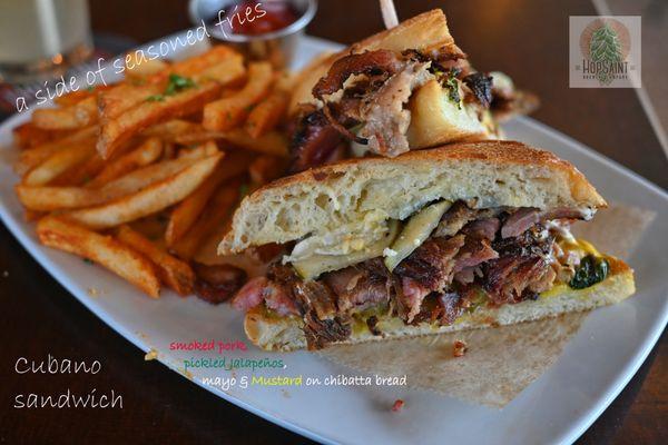 Cubano sandwich with smoked pork