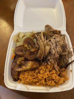 Pork and Yellow Rice meal