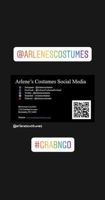 Arlene's Costumes Grab n Go
Contact us at 585-482-8780 or terry@arlenescostumes.com  www.arlenescostumes.com