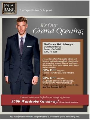 Join us for our Grand Opening! The Plaza at Mall of Georgia