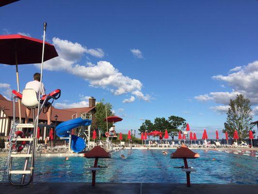 View of the pool at LSC on a warm, sunny day