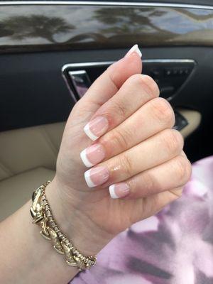 Powder dip french manicure