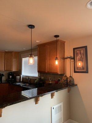 New peninsula pendant lights