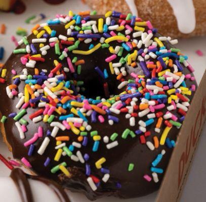 Chocolate sprinkle donut