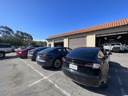 3 Tesla Model 3s all getting the crystalline treatment