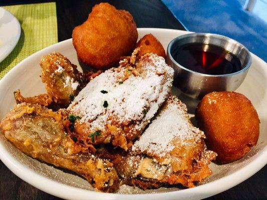 Fried Chicken & Beignets (too dry)