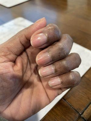 Simple manicure with well-cared for cuticles.