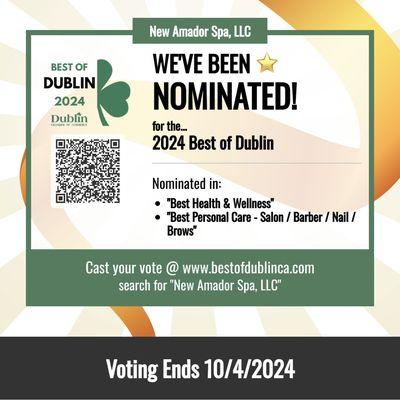 Vote for Amador Spa. Support the local business.
Click the link below to vote for Amador Spa：

https://tinyurl.com/amador-spa