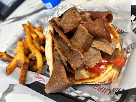 Gyro Pita  Hand Cut Fries