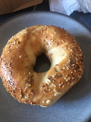 My everything bagel missing much of the topping